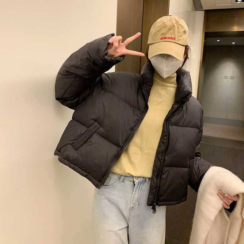 2023 Winter New Korean Down Jacket Women's Short Stand Collar Small Thickened Fashion Jacket Bread Cotton Clothes Trendy
