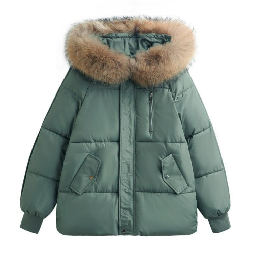  New Down Cotton Jacket Women's Winter Short Large Size Loose Cotton Jacket Slimming Thick Fat mm Cotton Jacket Korean Version