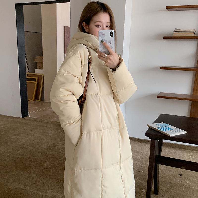 Actual shot~Women's medium-length new winter thickened oversize cotton-padded jacket for small people
