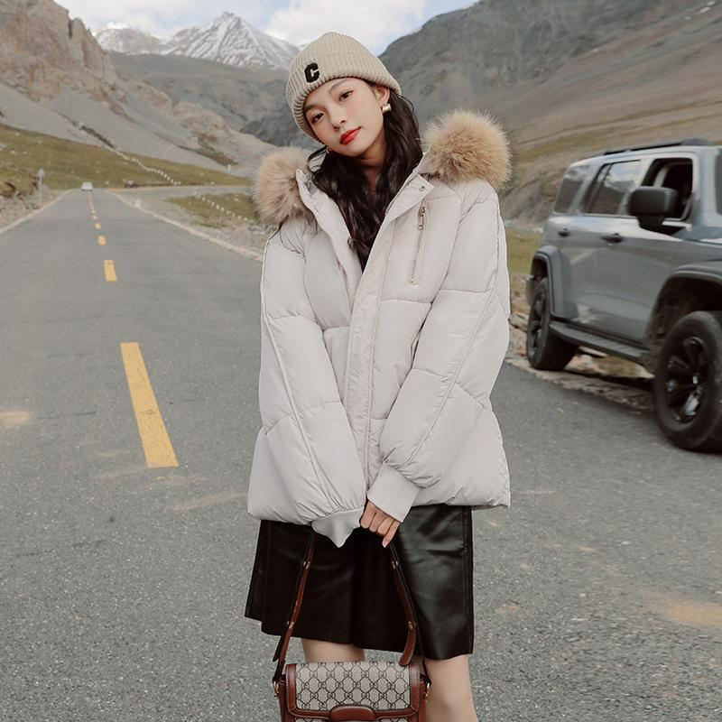 2023 New Down Cotton Jacket Women's Winter Short Large Size Loose Cotton Jacket Slimming Thick Fat mm Cotton Jacket Korean Version