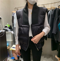 Cotton vest short women's 2023 autumn and winter Korean Dongdaemun small person slimming western style down vest bread suit