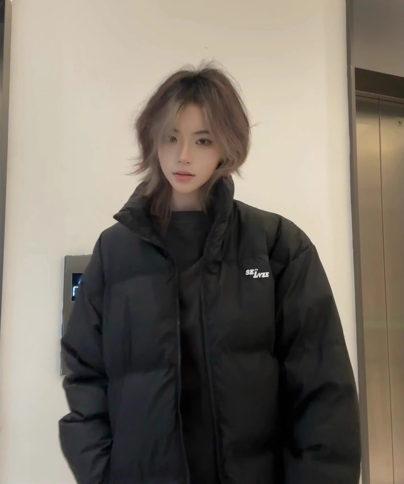 Hand-stuffed cotton padded jacket winter new loose thickened cotton coat printed coat for women