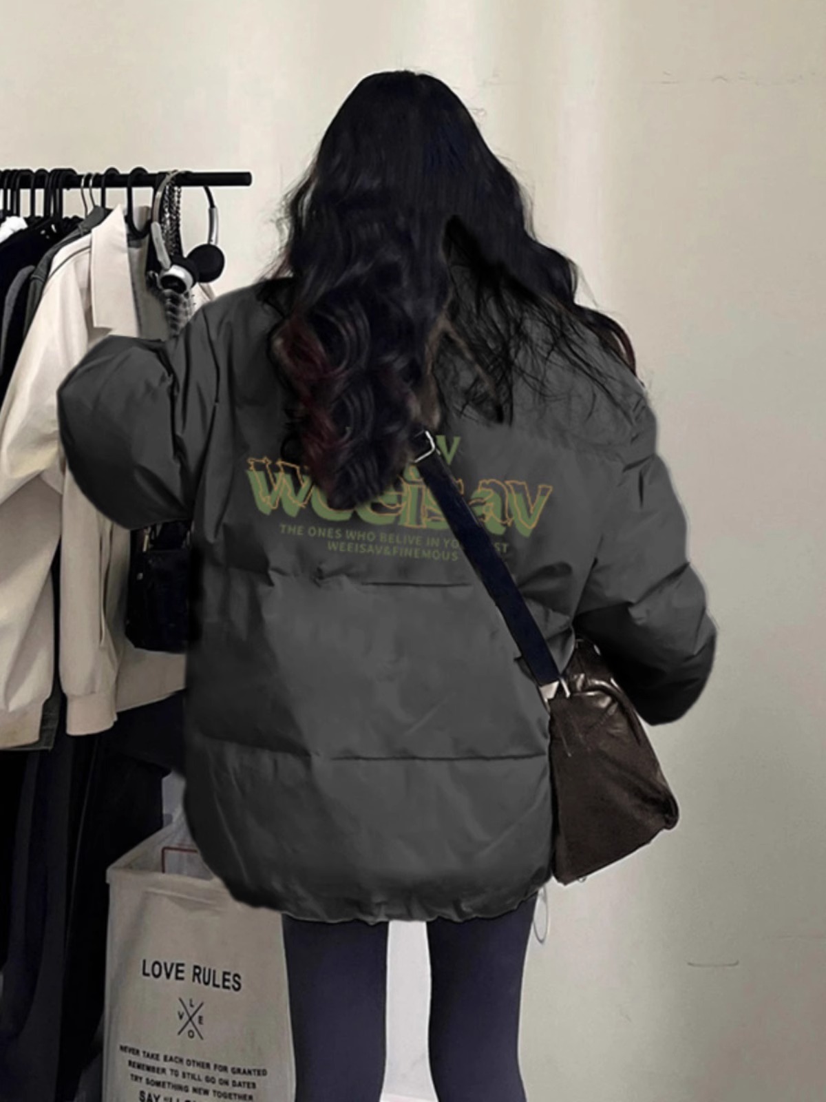 Hand-stuffed cotton padded jacket winter new loose thickened cotton coat printed coat for women