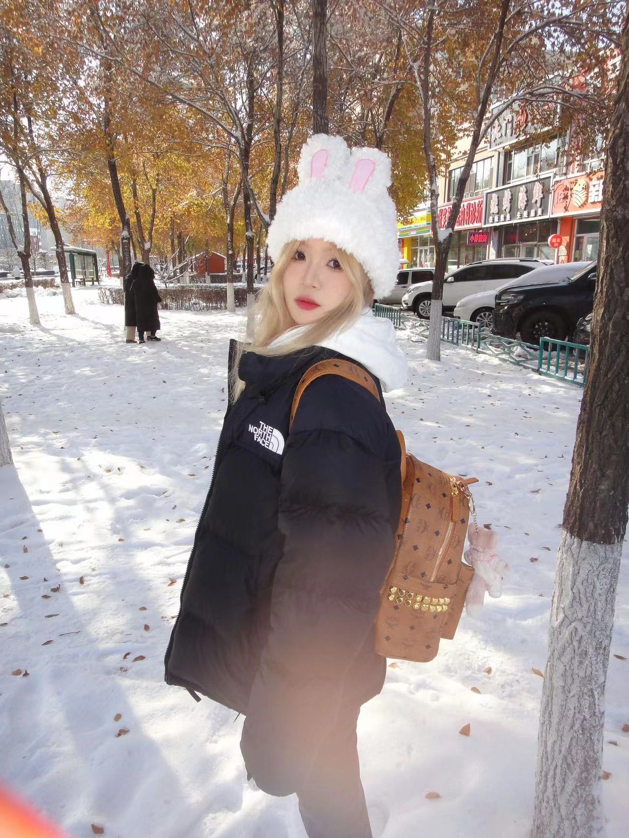 Hand-stuffed cotton padded jacket winter new loose thickened cotton coat printed coat for women