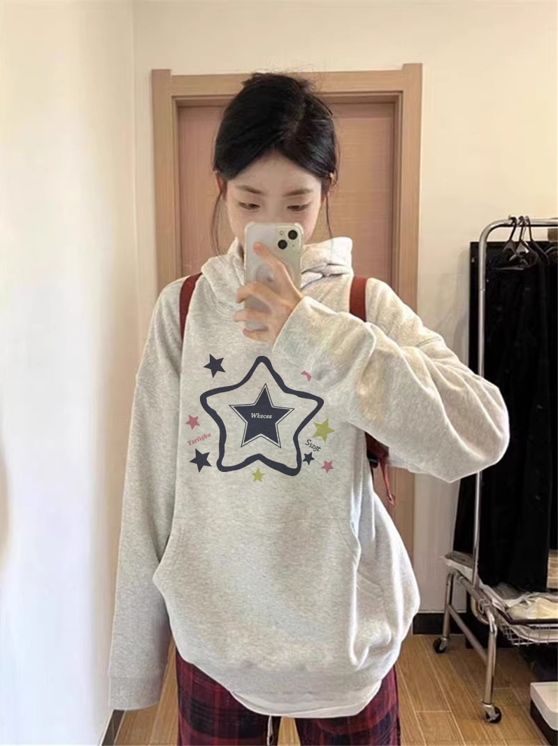 加絨250g / 大衛衣連帽秋冬款衛衣女加絨