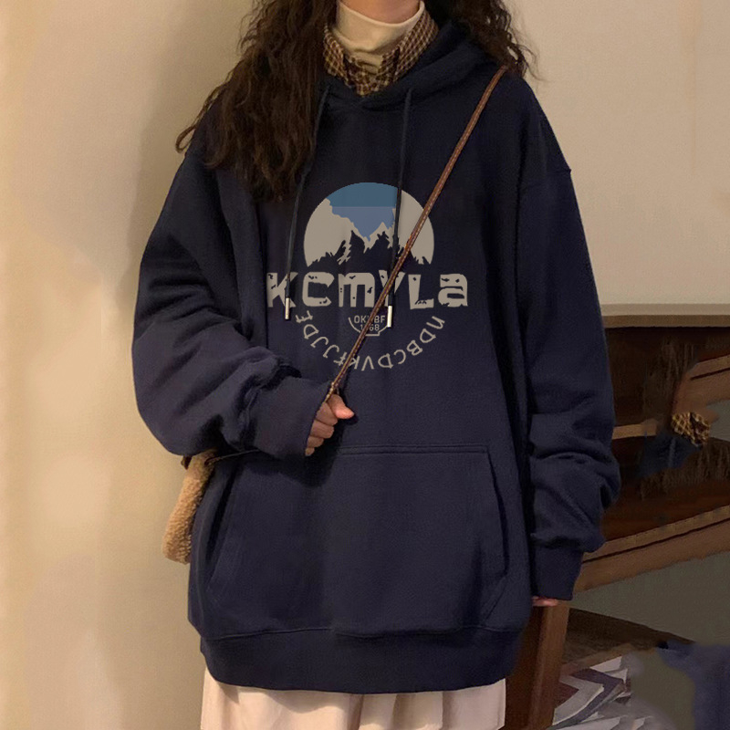 加絨250g / 大衛衣連帽秋冬款衛衣女加絨