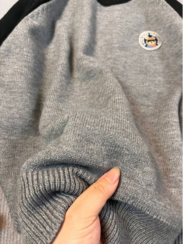 灰色插肩軟糯套頭毛衣女秋冬季慵懶風寬鬆內搭打底羊毛針織衫上衣