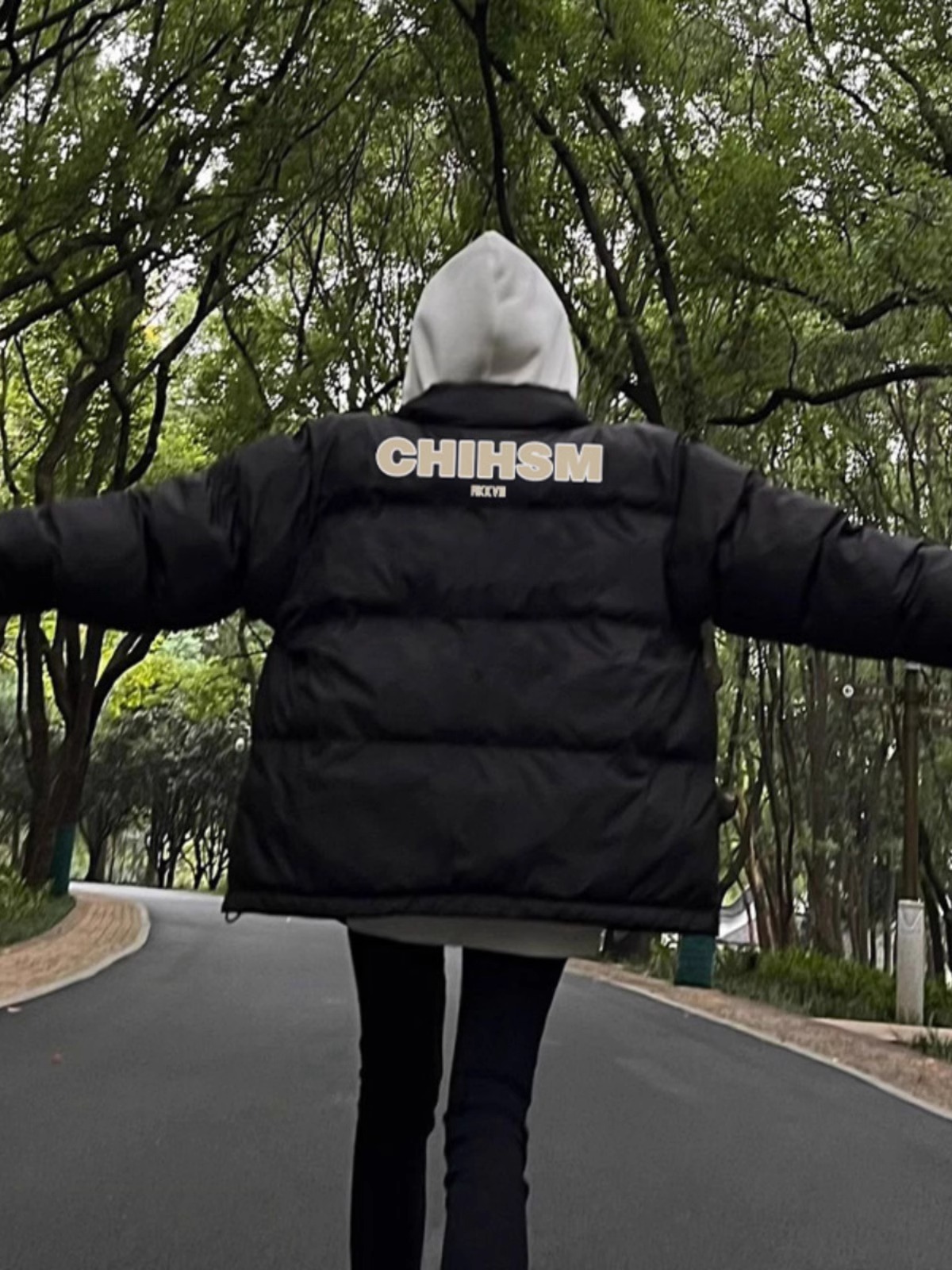 Hand-stuffed cotton padded jacket winter new loose thickened cotton coat printed coat for women