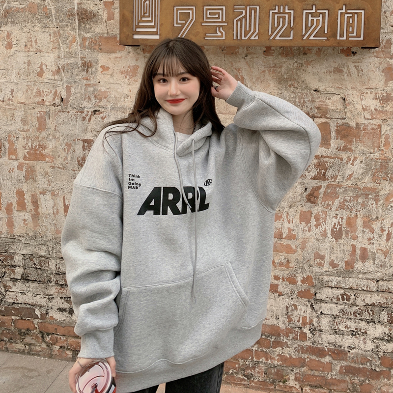 連帽大衛衣女加厚秋冬季新款寬鬆韓版百搭外套女