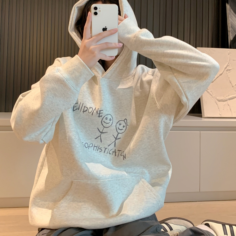 加絨250g / 大衛衣連帽秋冬款衛衣女加絨
