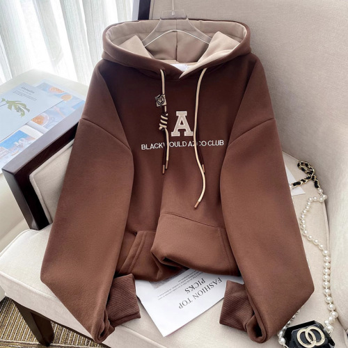 Original craftsmanship Korean style women's winter and autumn fashion sweatshirt, this year's popular beautiful and thick street fashion.