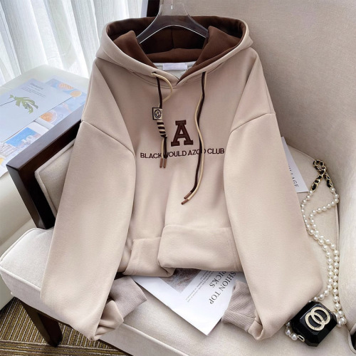 Original craftsmanship Korean style women's winter and autumn fashion sweatshirt, this year's popular beautiful and thick street fashion.