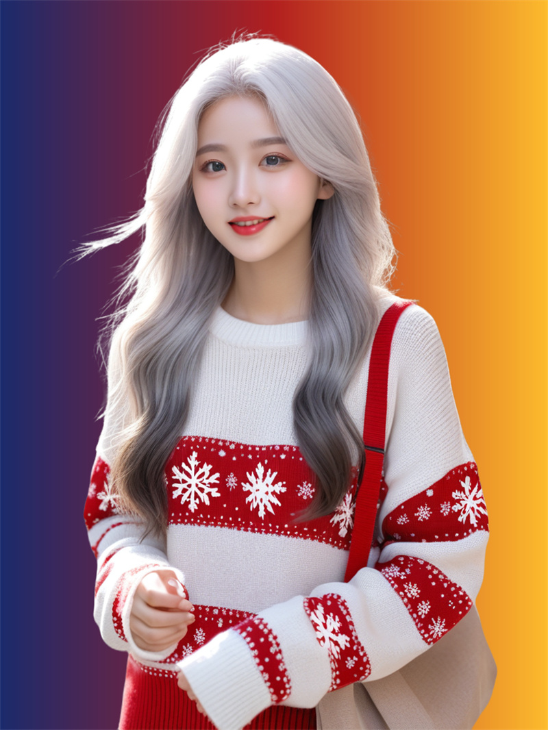 2024 real shot ~ plus size women's clothing for fat MM Spring, Autumn and Winter Korea Dongdaemun GLYP New Year Red Christmas Sweet Sweater