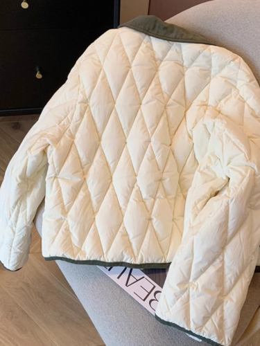 Xiaoxiangfeng rhombus light cotton jacket for women  winter new style small loose quilted short down jacket