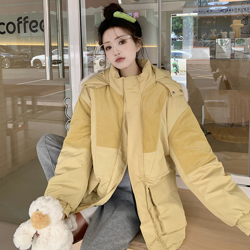Actual shot ~ New winter workwear cotton clothes, Korean loose design, thickened jacket for couples with small people