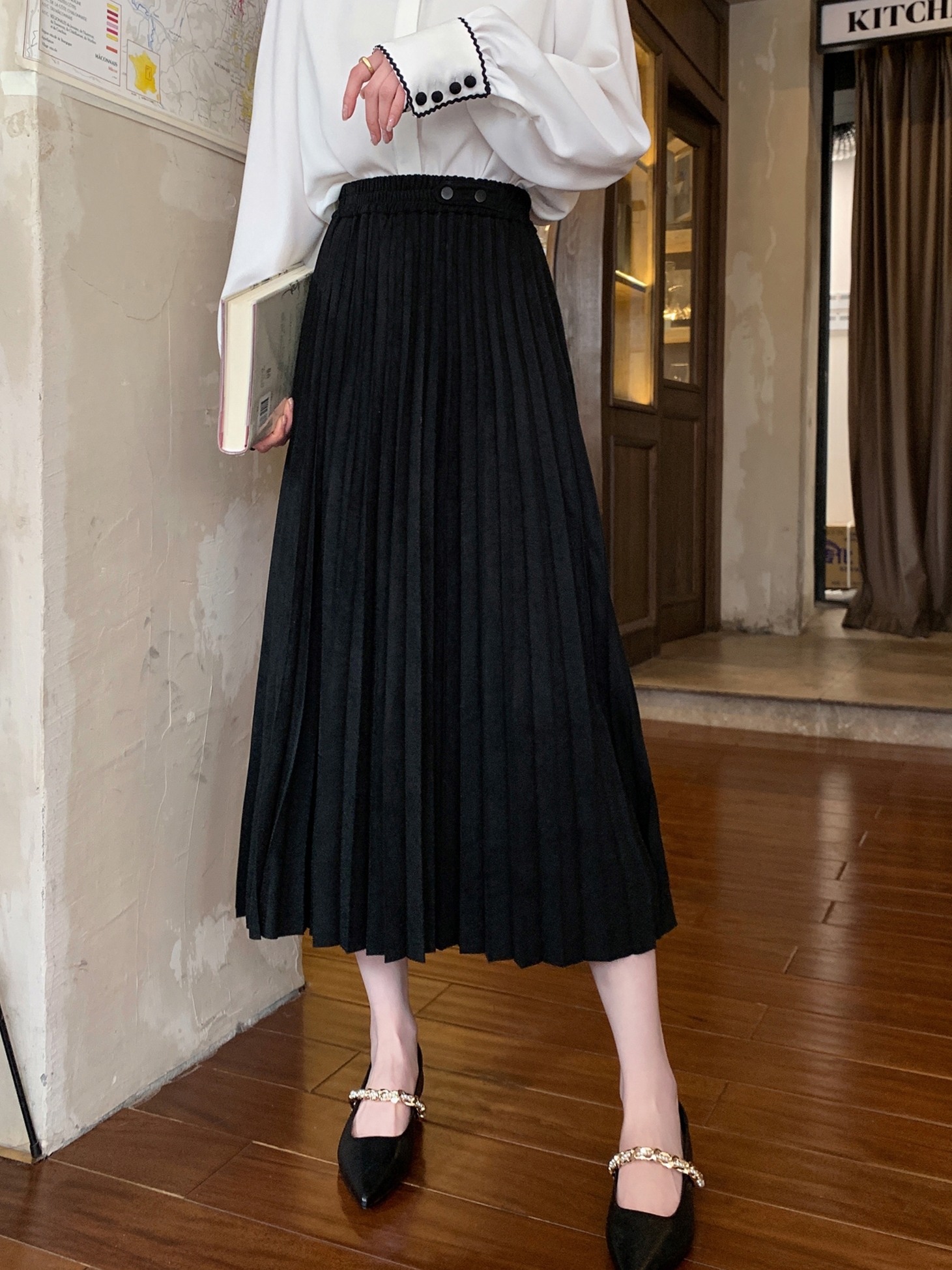 Daxi homemade | Abai skirt with pleated skirt!  Rely on it to cover your flesh and make you look slimmer. It’s a little thick but won’t cause wrinkles.
