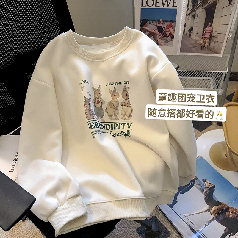 秋裝薄款衛衣女大碼 後包領 拉肩線 M-XXXL