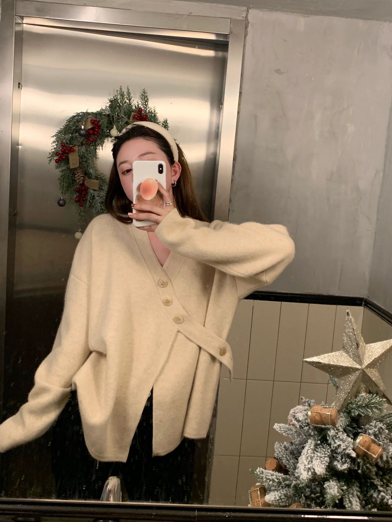 韓版軟糯毛衣女2023秋冬新款長袖寬鬆針織衫設計感開衫上衣外套潮