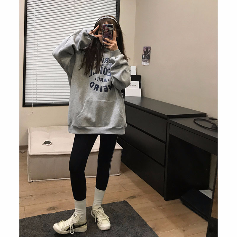 250g plus fleece / hooded sweatshirt for women autumn and winter sweatshirt with fleece