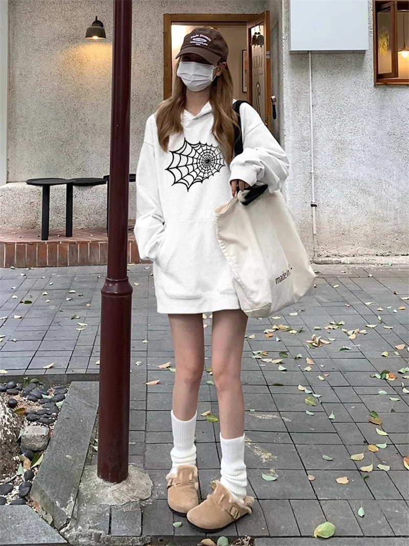 防棉華棉複合牛奶絲300克/銀狐絨400克連帽衛衣女