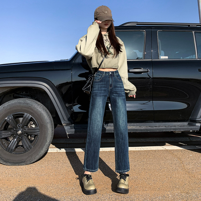 Real shot of super soft elastic cigarette pants, high waist, slim fit, solid color baguette pants, classic style, spring style good product