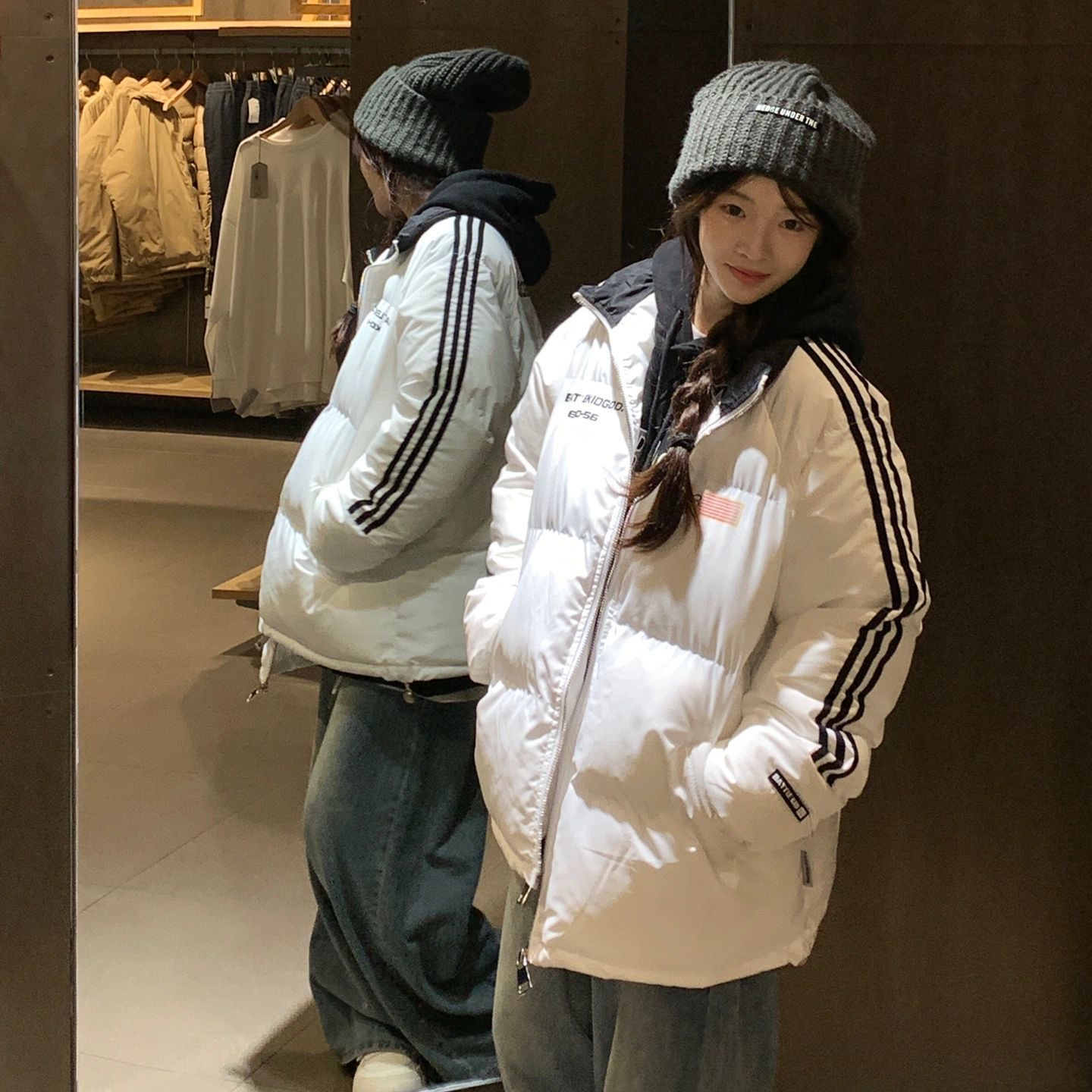 Women's new winter cotton coat, loose student thickened bread coat