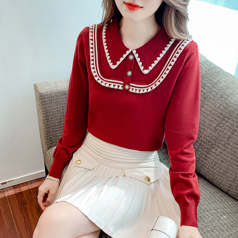 Autumn and winter doll collar bottoming shirt for women, high-end 2023 new trendy fashionable style inner bottoming sweater