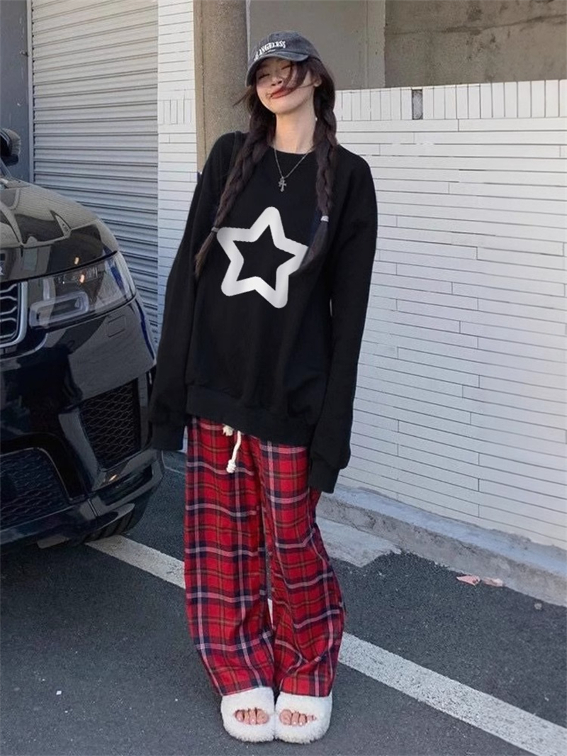 防棉華棉複合牛奶絲300克/銀狐絨400克圓領衛衣女