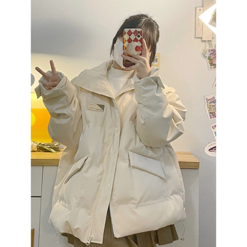  new winter oversize cotton coat for women, Korean version, thickened and warm, student loose cotton jacket, bread coat, cotton coat