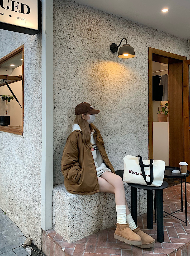 實拍 潮牌范日系無性別男女款情侶裝夾棉外套拉鏈開衫