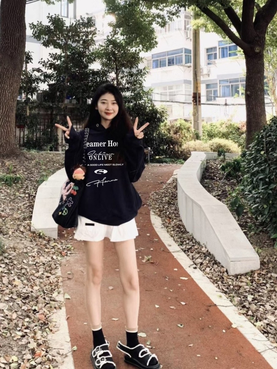 加絨250g / 大衛衣連帽秋冬款衛衣女加絨