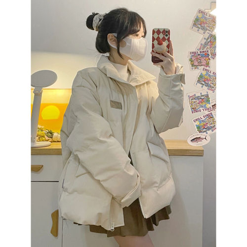 2023 new winter oversize cotton coat for women, Korean version, thickened and warm, student loose cotton jacket, bread coat, cotton coat