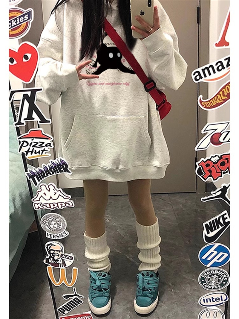 防棉華棉複合牛奶絲300克/銀狐絨400克連帽衛衣女