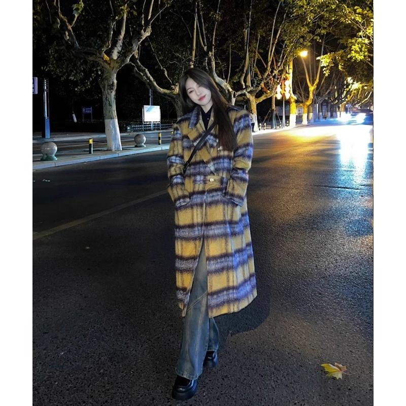 Long woolen coat for women 2023 autumn and winter new style woolen coat, high-end, Korean style is popular this year