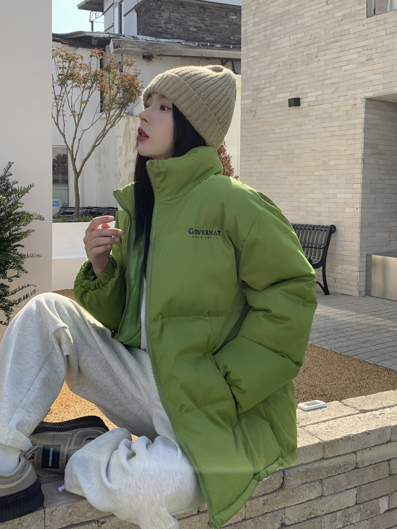 Actual shot of three standard autumn and winter new thickened cotton coats to keep warm, loose, slim and versatile coats, down jackets and cotton coats