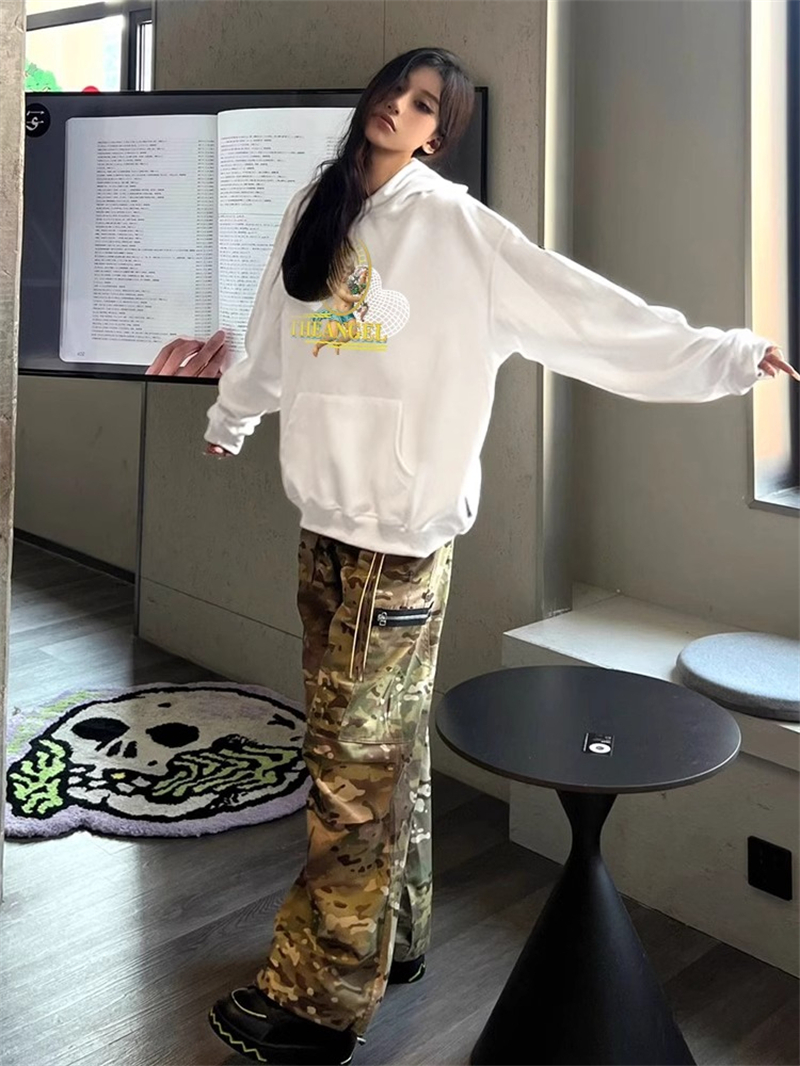 防棉華棉複合牛奶絲300克/銀狐絨400克連帽衛衣女