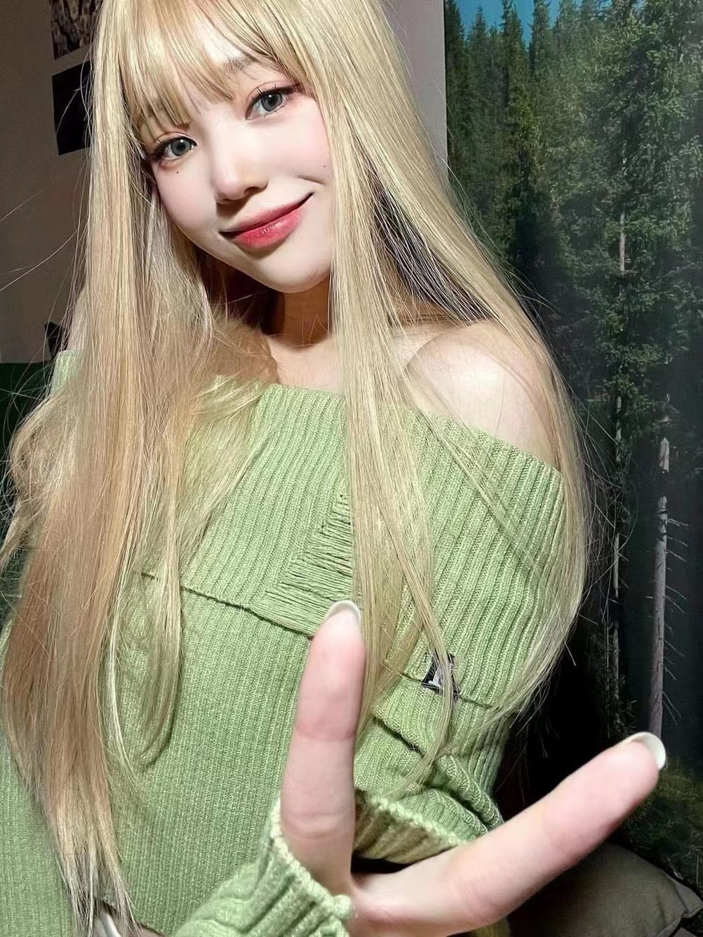 孫珍妮同款一字領露肩針織上衣女2023新款修身純欲辣妹打底毛衣秋