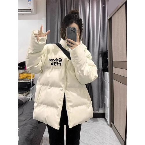 The English has been changed M79# official picture autumn and winter new casual thickened cotton clothing Korean style loose printed jacket and bread suit