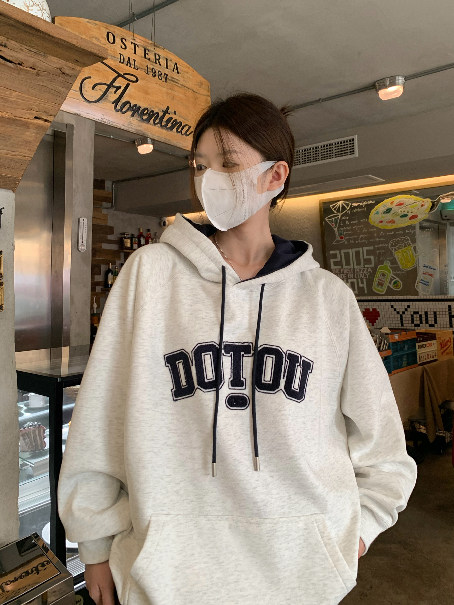 加絨250g / 大衛衣連帽秋冬款衛衣女加絨