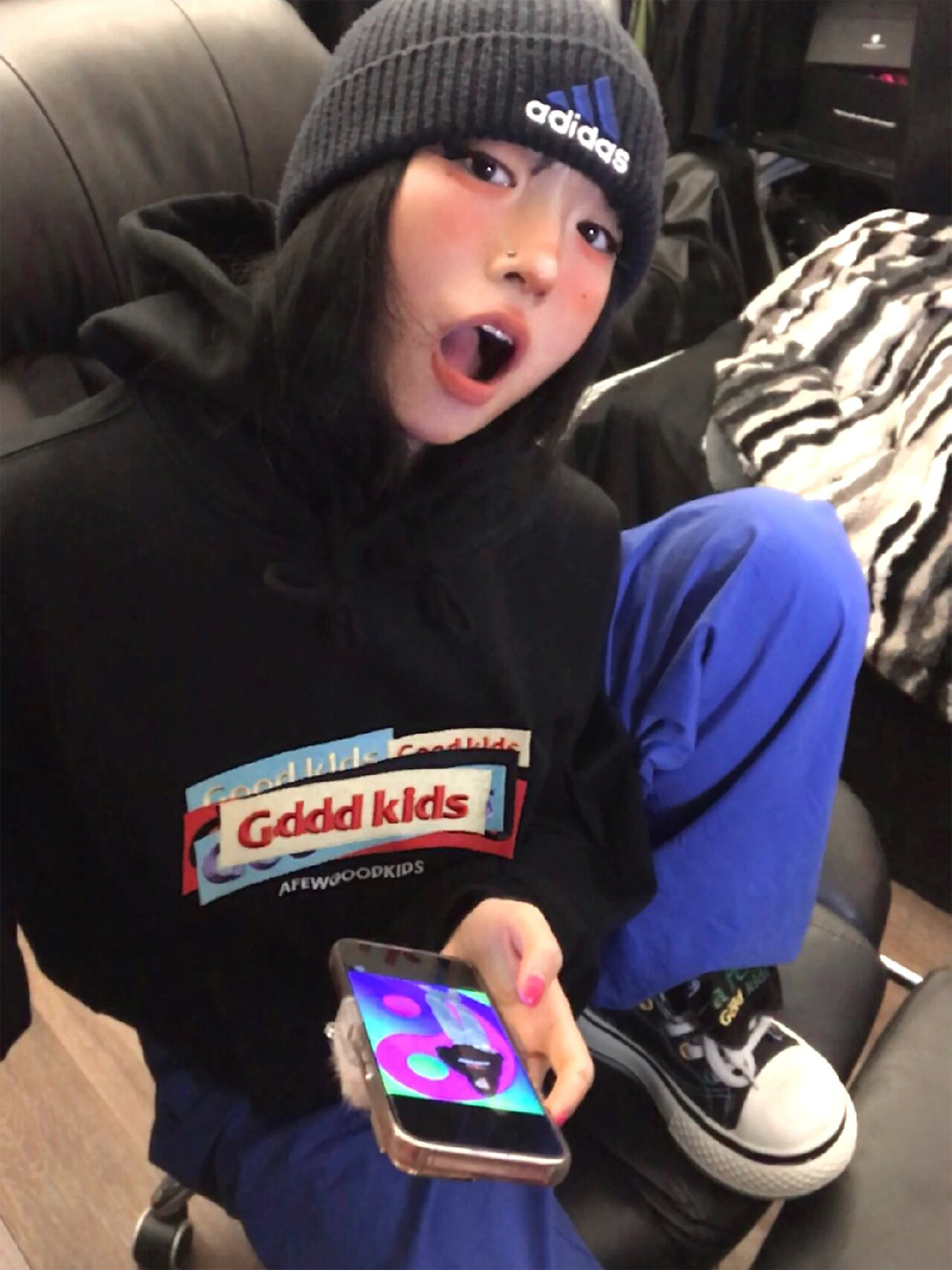 美式復古衛衣女加絨秋冬字母印花重磅情侶帽衫寬鬆套頭長袖上衣