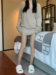 Photographed Price Autumn and Winter Fleece-lined Thick Water-glossy Bodysuit Nudity One-piece Warm Leggings Stockings No-leg Compression Tights