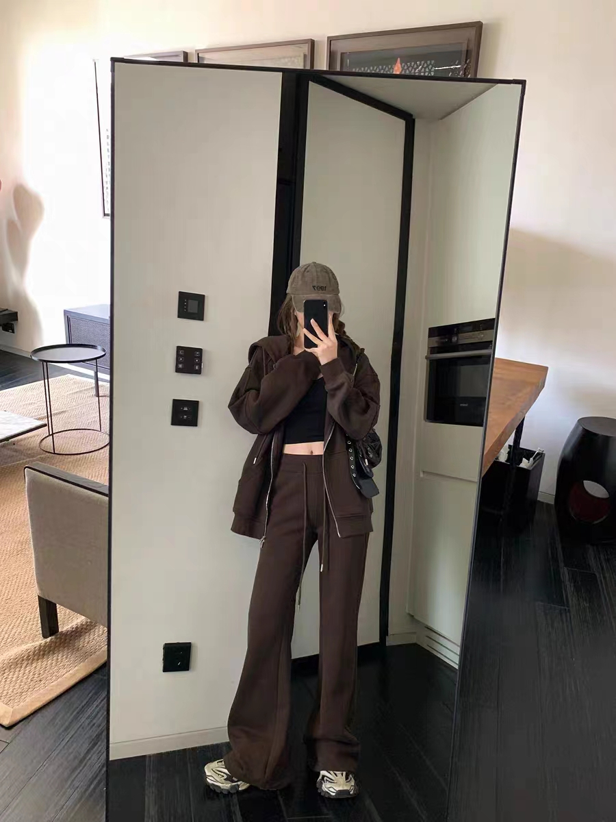 洋氣時尚衛衣運動套裝女春秋季顯瘦寬鬆韓版學生休閒兩件套跑步服
