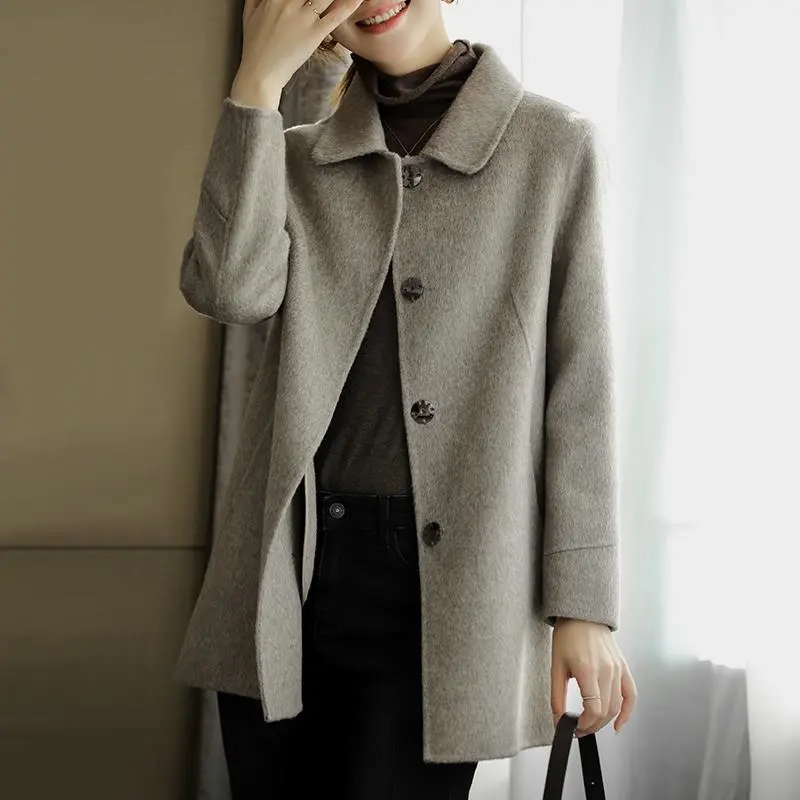 New spring and autumn woolen coats are fashionable, loose, casual, slimming, age-reducing, western style, versatile, small, high-end and trendy