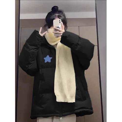 The English has been changed M62# official picture autumn and winter new casual thickened cotton clothing Korean style loose printed jacket and bread suit