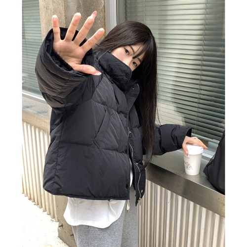 Real shot of women's cotton coat, Korean style short bread coat, small person, large size, Hong Kong style loose down jacket, student fat MM