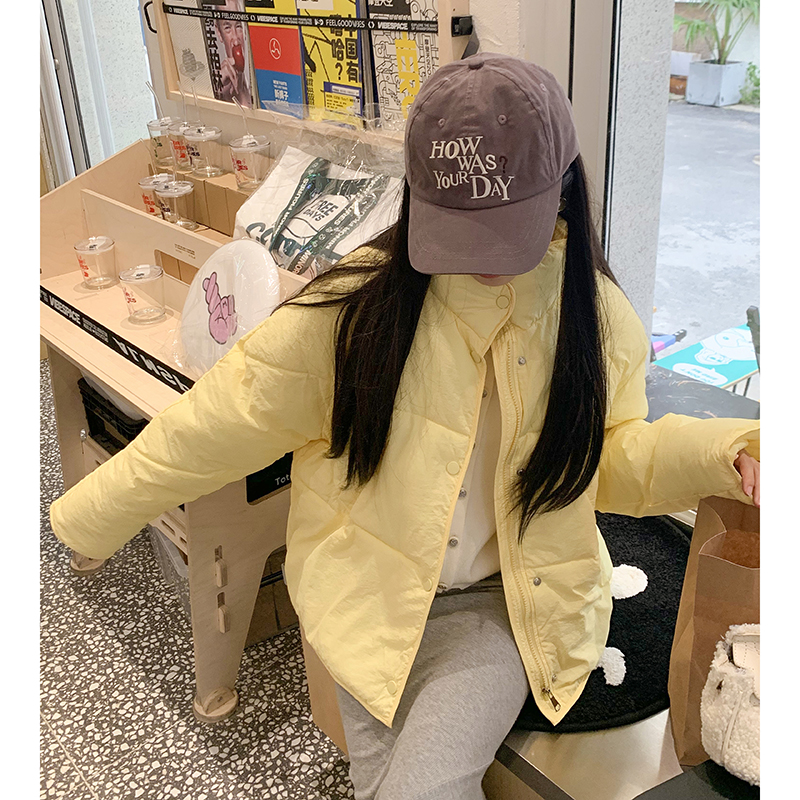 Real shot of women's cotton coat, Korean style short bread coat, small person, large size, Hong Kong style loose down jacket, student fat MM