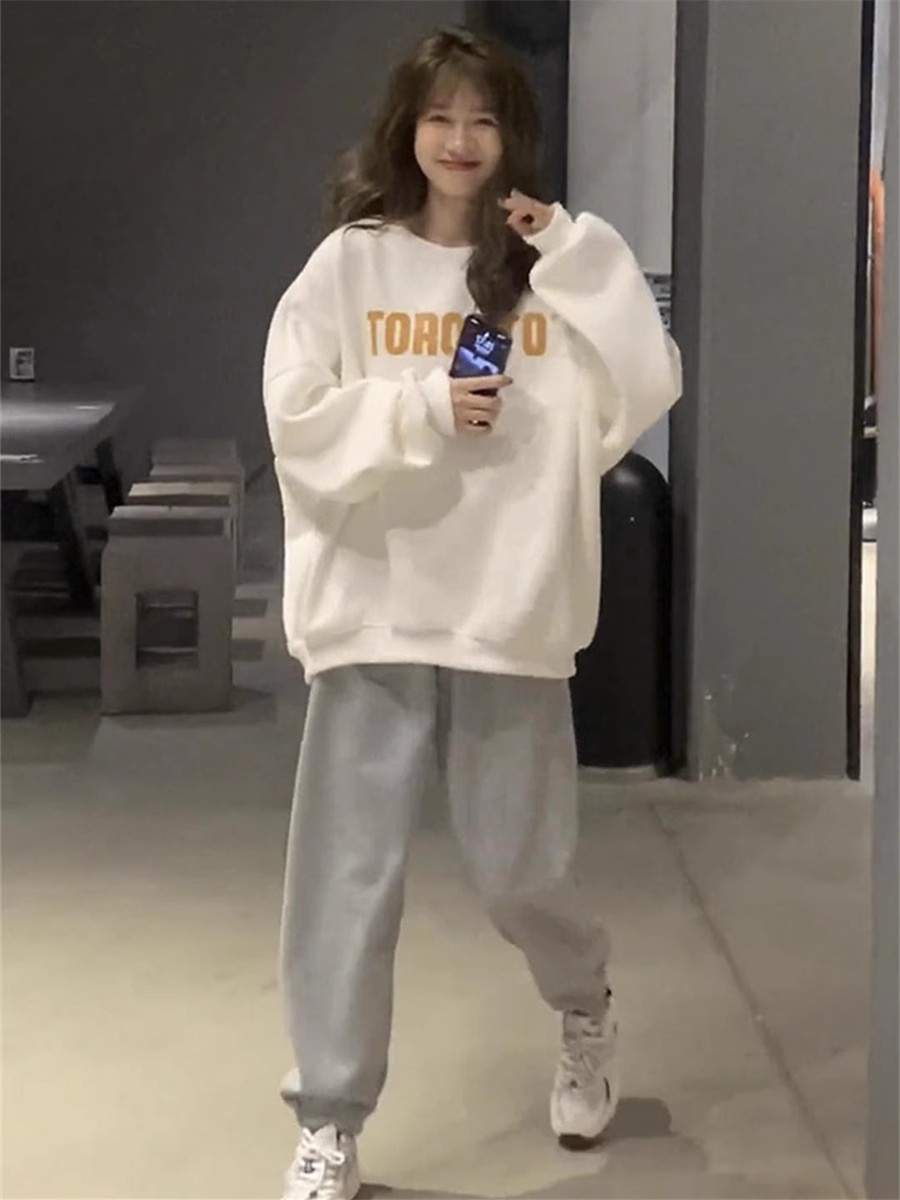 衛衣運動服套裝女春秋季學生韓版寬鬆小個子休閒兩件套ins潮