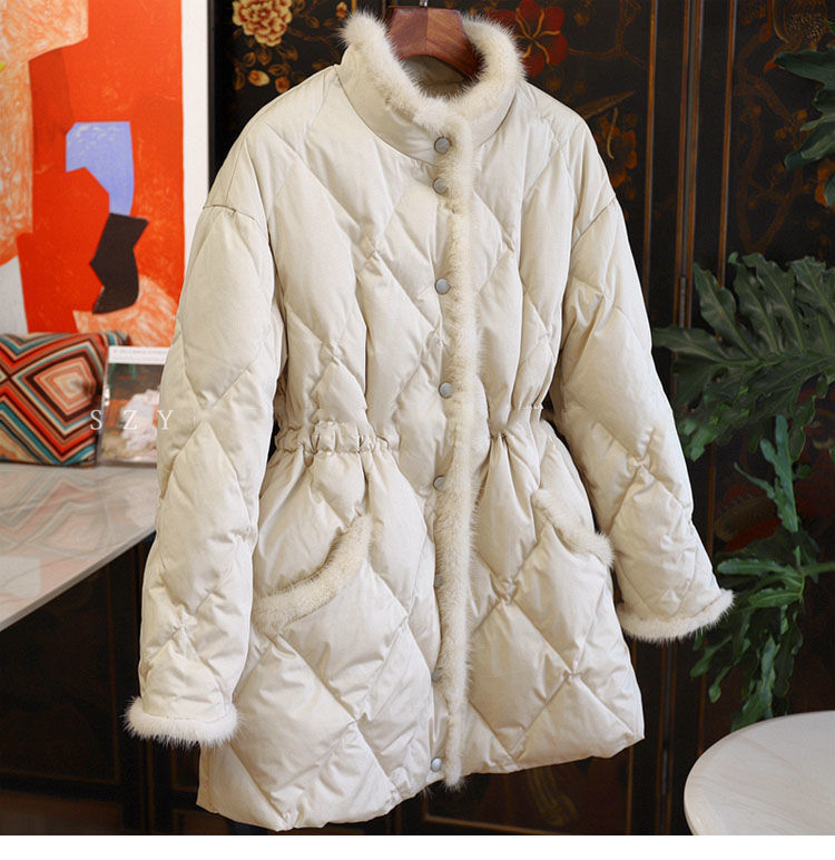 Fashionable raw edge patchwork waist design solid color thickened versatile cotton jacket for women 2023 autumn and winter cotton jacket