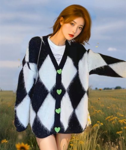 2023新款针织衫女韩国东大门外贸网红同款GLYP优质慵懒风秋冬毛衣