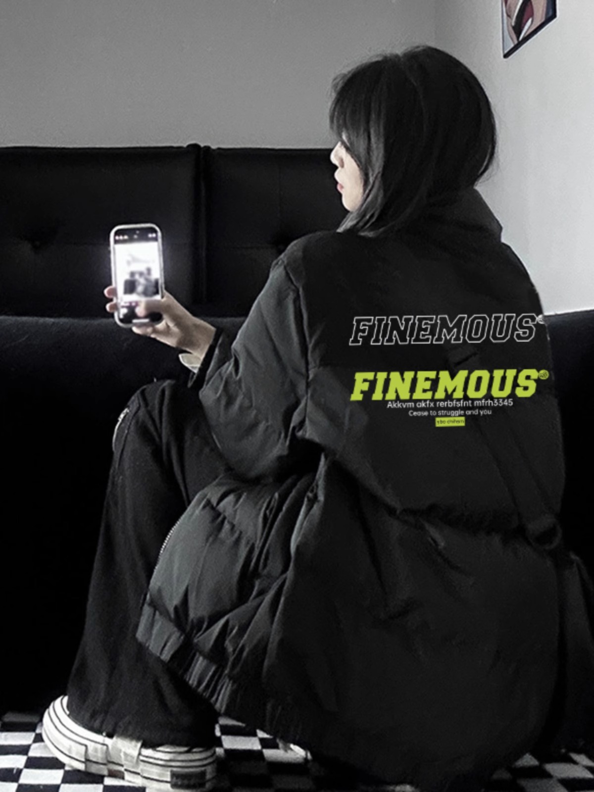 Hand-stuffed cotton padded jacket winter new loose thickened cotton coat printed coat for women